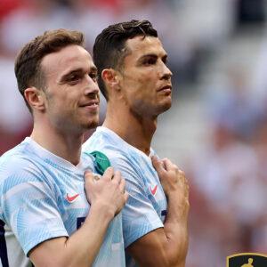 Cristiano Ronaldo And Diogo Jota Walking Side 300x300