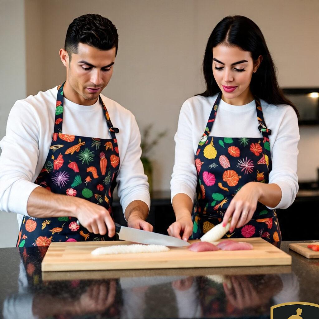 Cristiano Ronaldo and Georgina Rodriguez Cooking Food Together