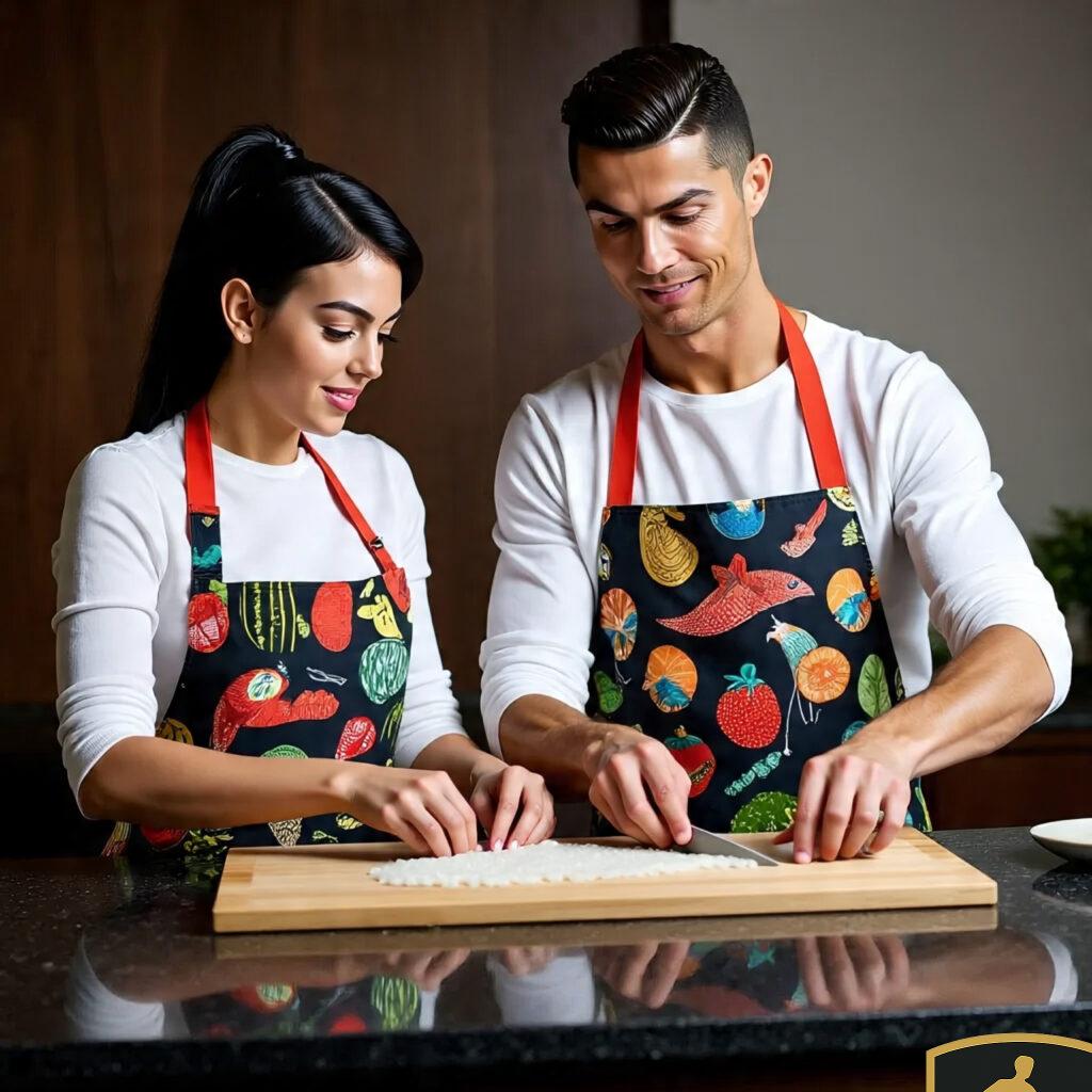Cristiano Ronaldo and Georgina Rodriguez Cooking Food Together