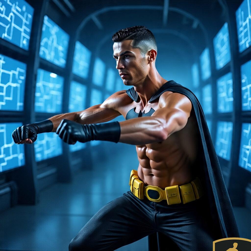 Cristiano Ronaldo As Batman Shirtless Performing A 1 1024x1024