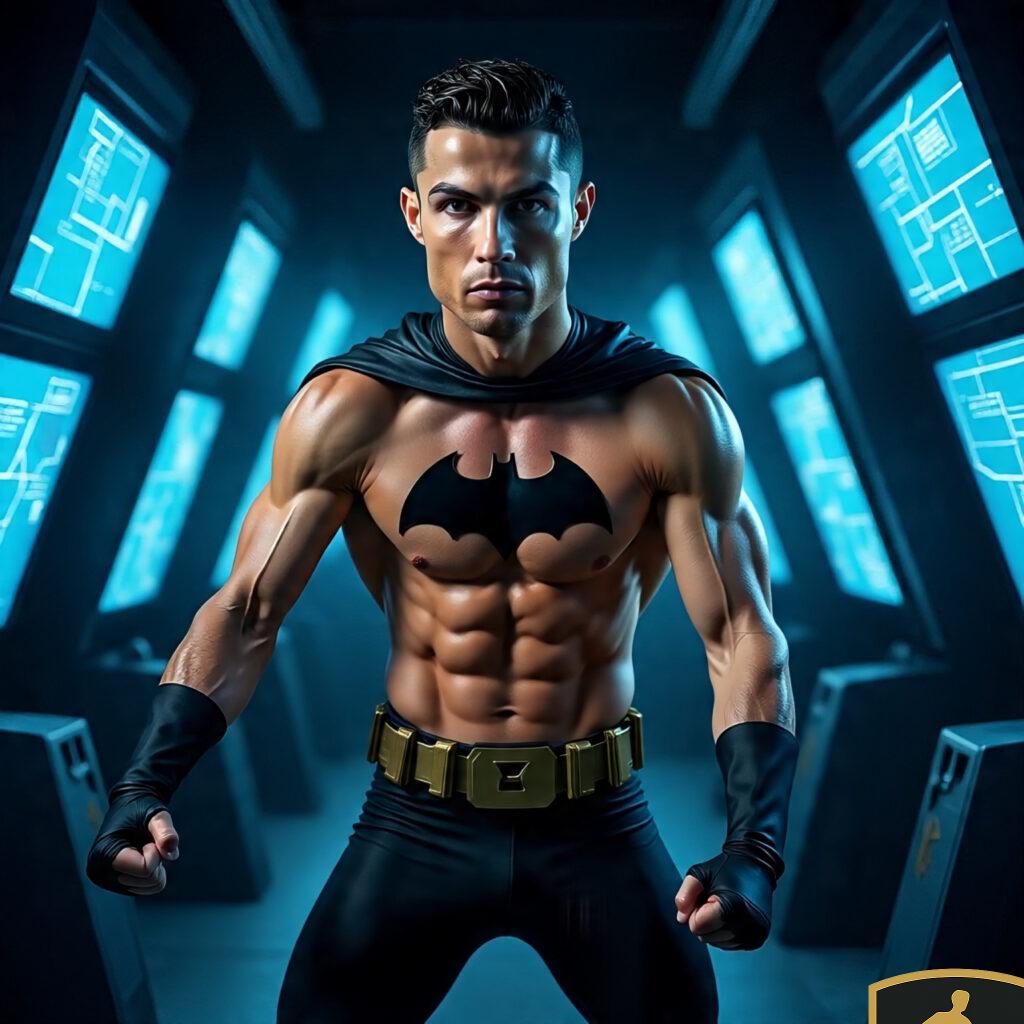 Cristiano Ronaldo As Batman Shirtless Performing A 1024x1024