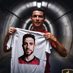 Cristiano Ronaldo Holding A Folded White T Shirt 1 300x300