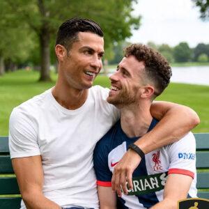 Cristiano Ronaldo Sitting On A Bench With Copy 300x300