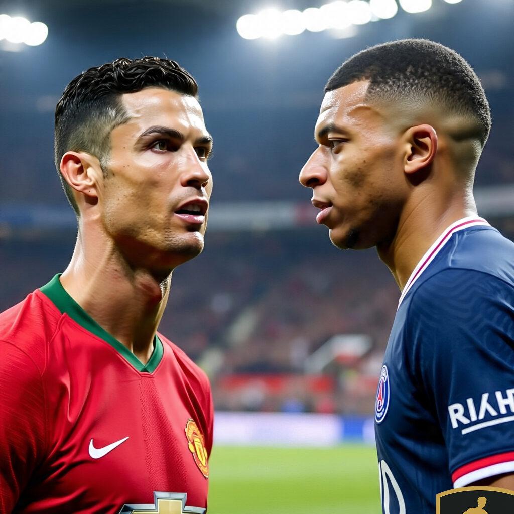 Cristiano Ronaldo And Kylian Mbapp Facing Off 3 1024x1024
