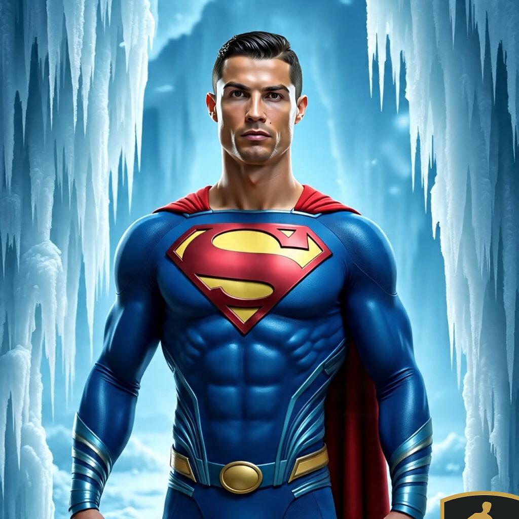 Cristiano Ronaldo As Superman Standing In The 2 1024x1024
