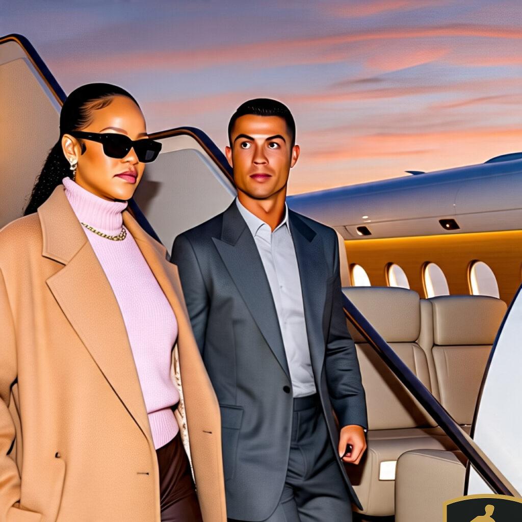 Rihanna And Ronaldo Walking Up The Stairs 1024x1024