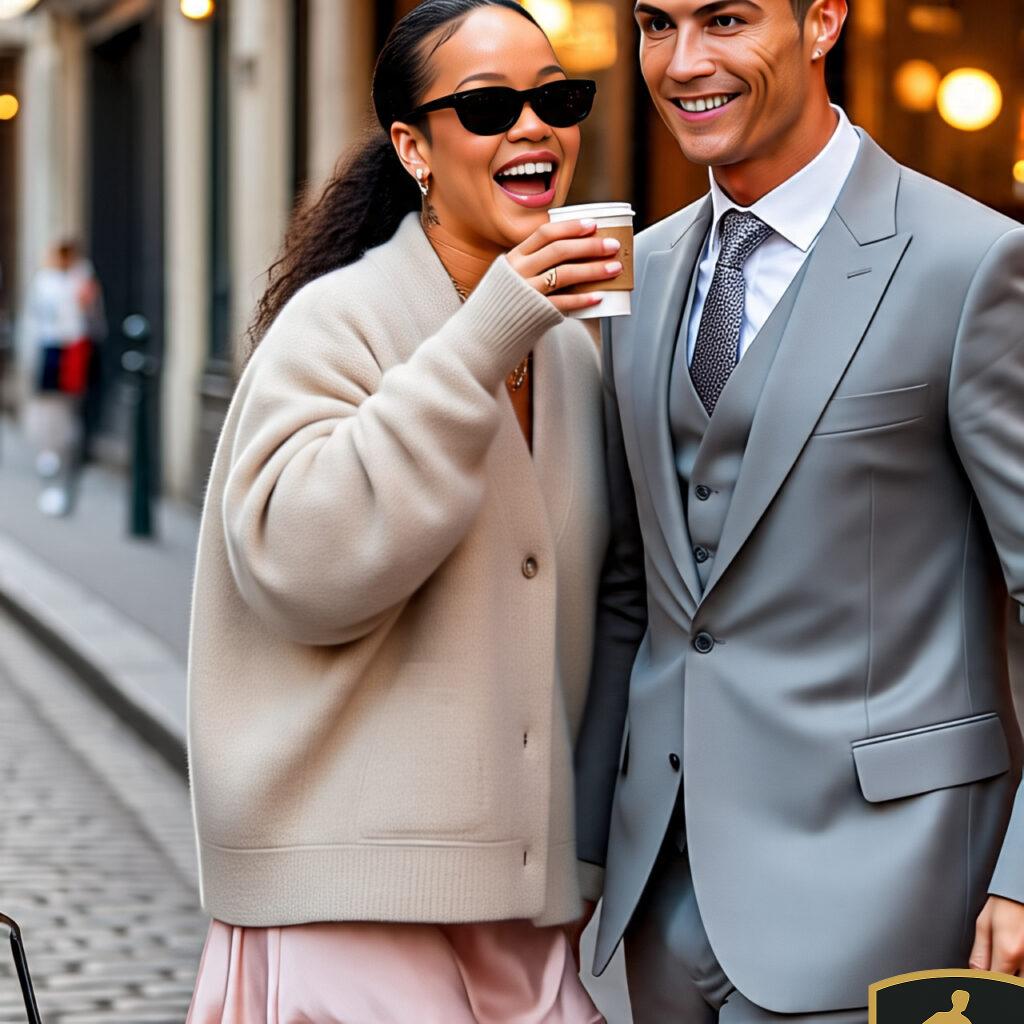 Rihanna Laughing Mid Sip Of Coffee Cristiano Ronaldo 2 1024x1024