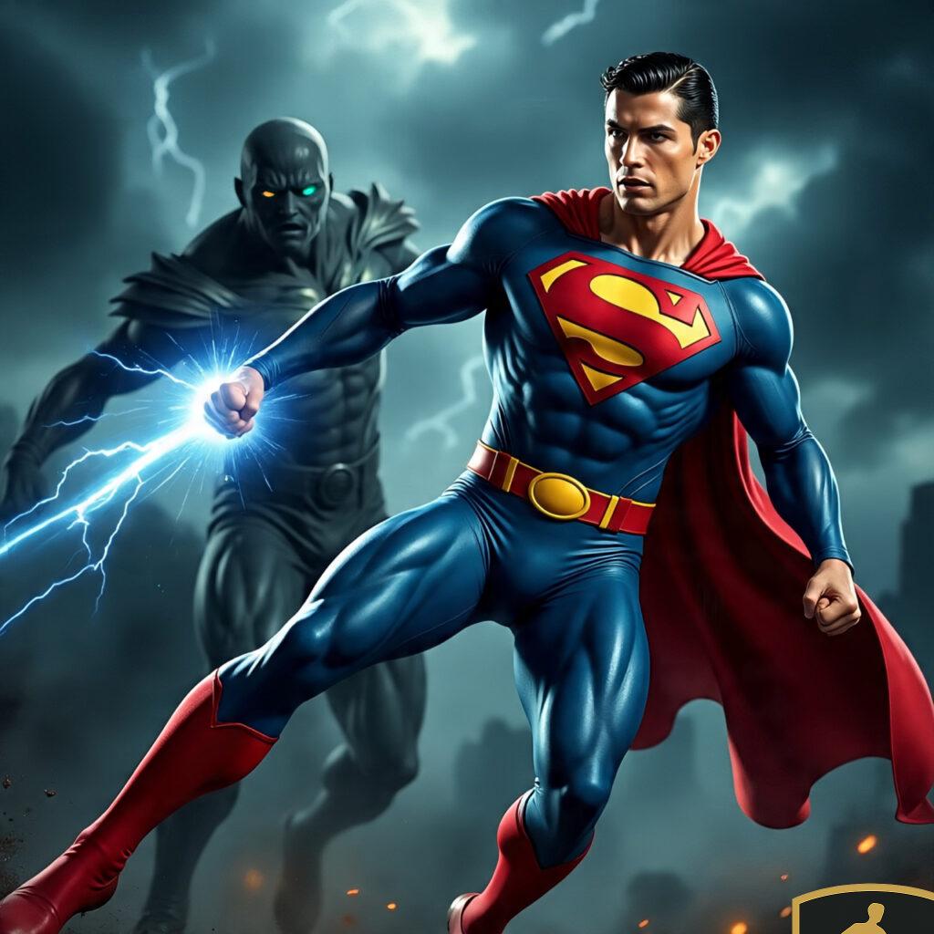 Superman Cristiano Ronaldo In Mid Air Battle Against 1 1024x1024