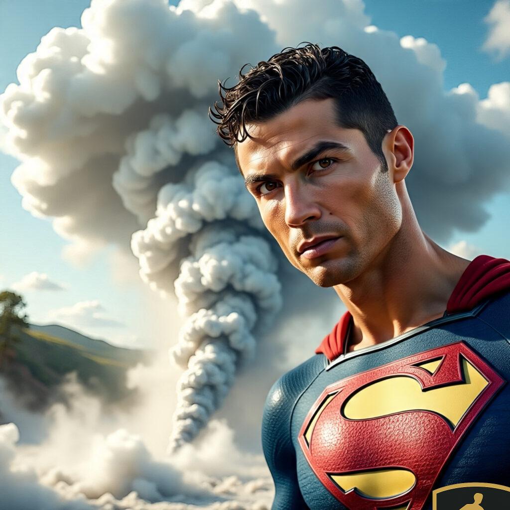 Superman Cristiano Ronaldo Using His Freeze Breath 1 1024x1024