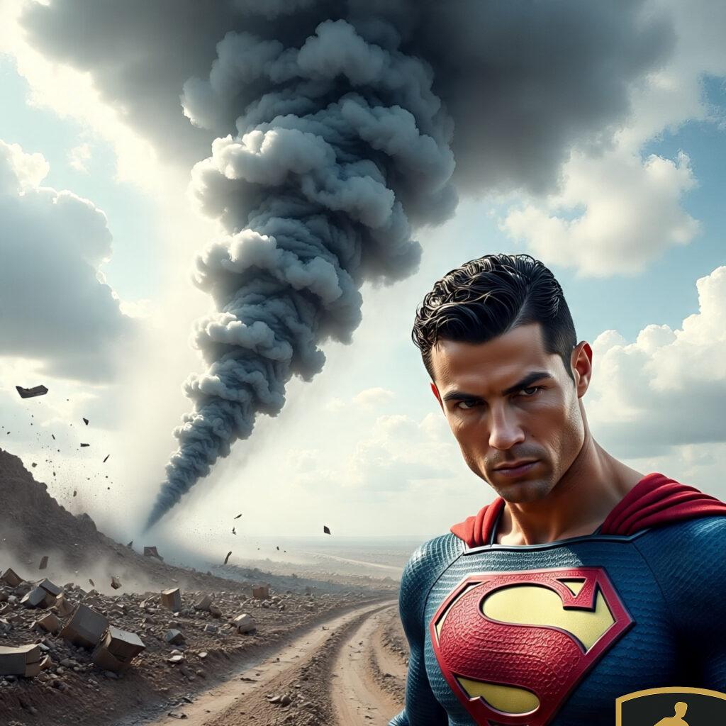 Superman Cristiano Ronaldo Using His Freeze Breath 1024x1024